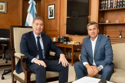 Diego Santilli recibió a Leandro Zdero en la Casa Rosada