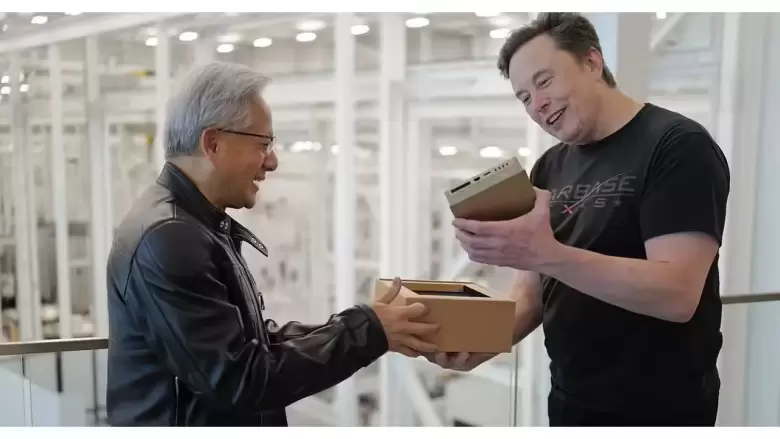 Elon Musk y Jensen Huang