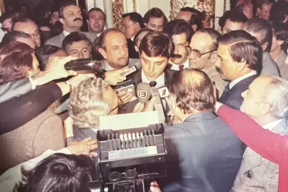 Juan "Boni" Radonjic, dueño de El Economista, durante su gestión en el Gobierno de Alfonsín.