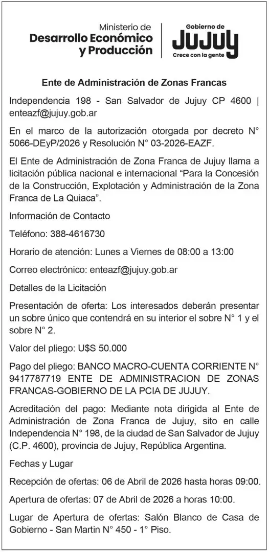 lic ente de adm de zonas francas
