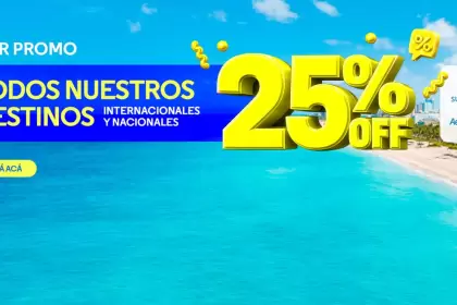 Aerolíneas activa descuento masivo para volar