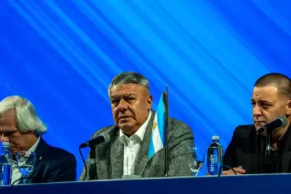 Claudio "Chiqui" Tapia y Pablo Toviggino, presidente y tesorero de la AFA