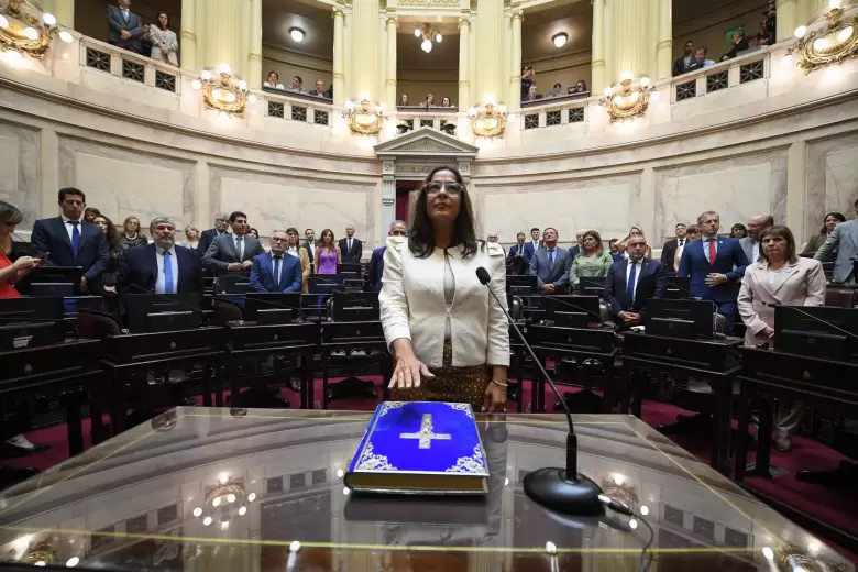 Carolina Moisés (Convicción Federal) juró como vicepresidenta del Senado en la sesión preparatoria