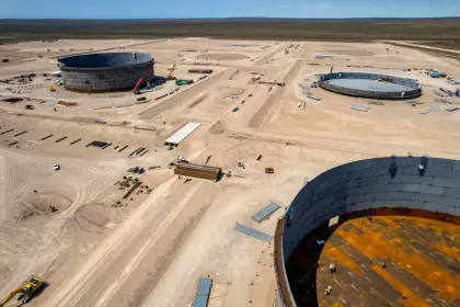 En la Terminal Punta Colorada, avanzan las obras del proyecto Vaca Muerta Oil Sur (VMOS)