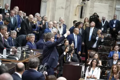 El presidente Javier Milei durante la apertura de las sesiones ordinarias