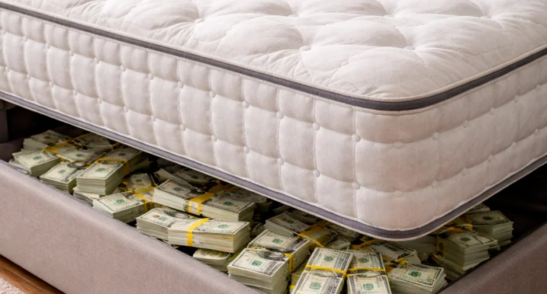 dolares bajo colchon - ee
