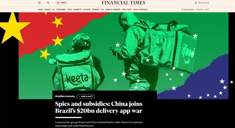 ¿Caballo de Troya chino? iFood denuncia "inteligencia táctica" de Beijing para quedarse con Brasil.