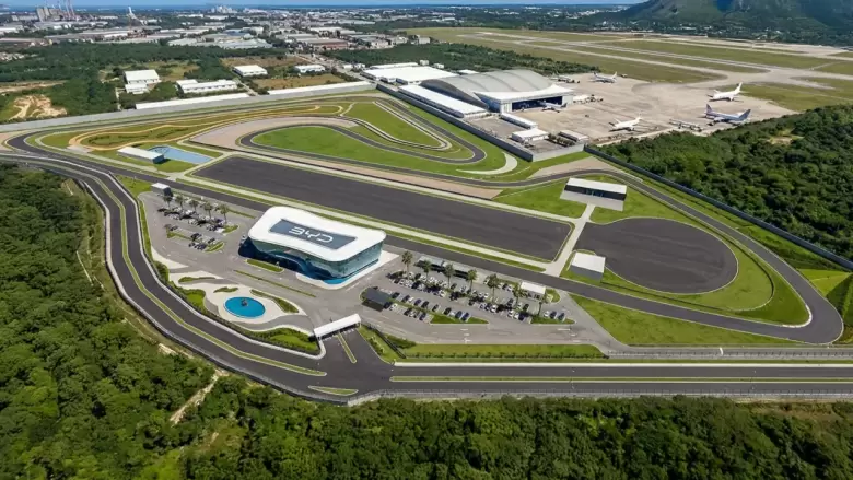 Así será la pista de pruebas y centro de desarrollo de BYD en Río de Janeiro.