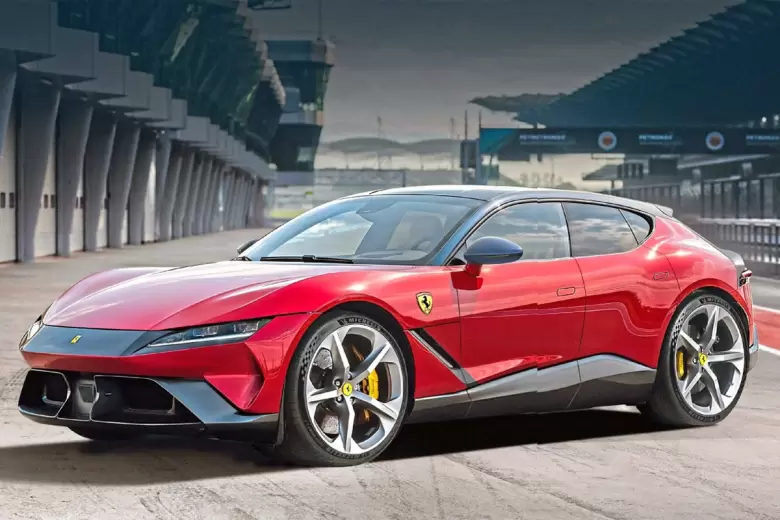 Así sería el diseño definitivo del Ferrari Luce, el primer modelo 100% EV de la marca italiana.
