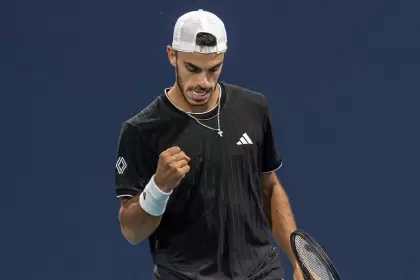 Francisco Cerúndolo celebra su pase a los cuartos de final del Masters 1000 de Miami tras vencer a Ugo Humbert