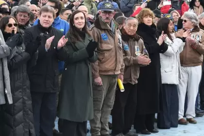 Gustavo Melella y Victoria Villarruel el 2 de abril pasado