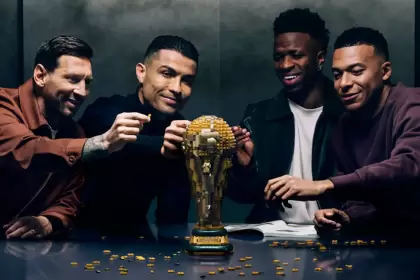 Lionel Messi, Cristiano Ronaldo, Vinicius Junior y Kylian Mbappé se reunieron en una publicidad