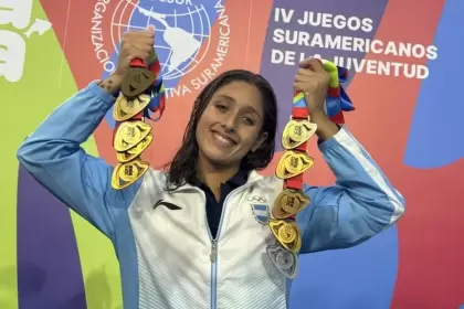 Agostina Hein hizo historia en los Juegos Suramericanos de la Juventud. (Foto Prensa COA)