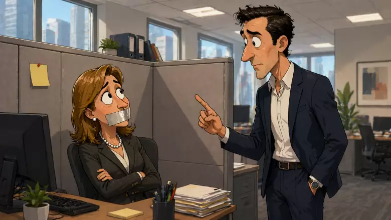 empleado callado oficina - .