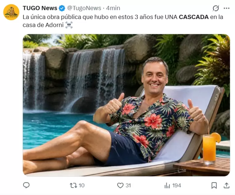 La cascada de Adorni