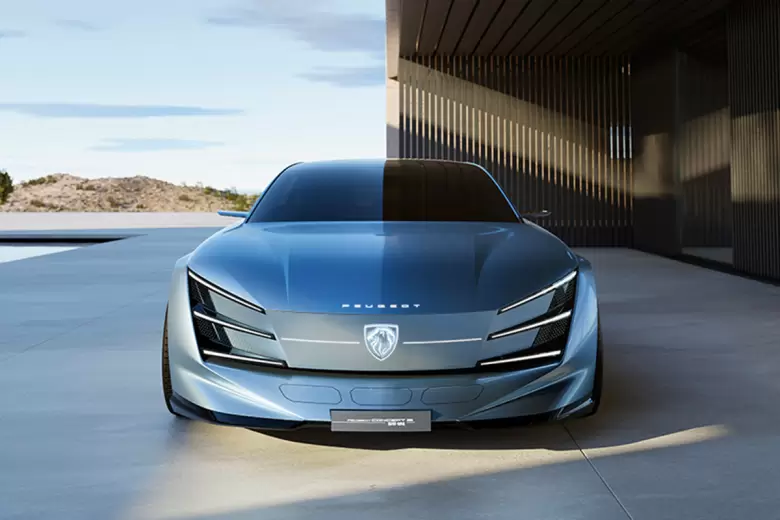 El frontal del Peugeot 6 Concept, presentado en Beijing.
