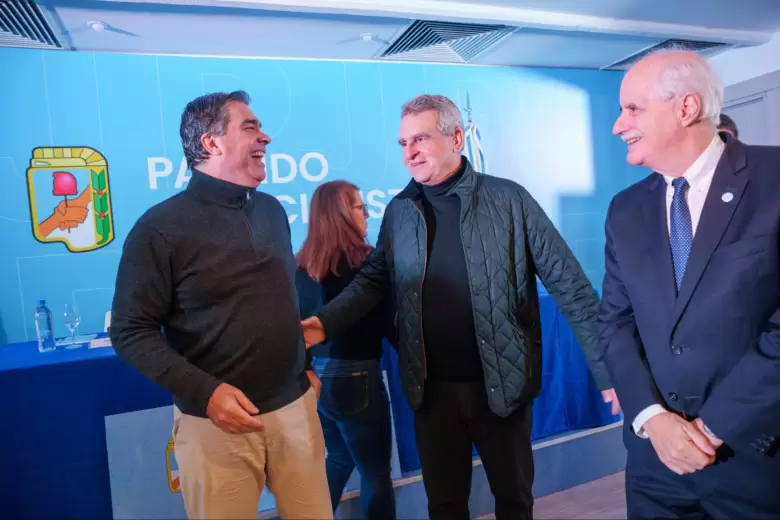 Jorge Capitanich, Agustín Rossi y Jorge Taiana