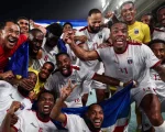 Selección de Cabo Verde festejando la clasificación al Mundial 2026. (@fcfcomunica)