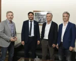Frigerio, Pullaro, Macri y De Andreis en la visita del expresidente a la región Centro
