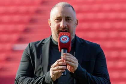 Cristian Malaspina, durante uno de los anuncios institucionales en el estadio Diego Armando Maradona.