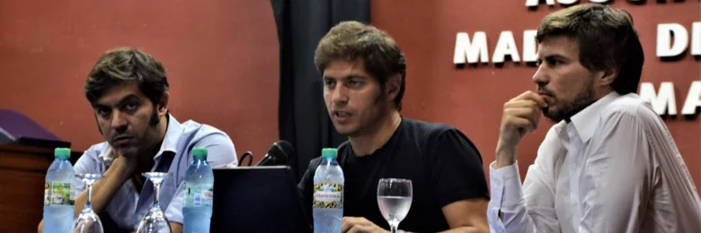 Carlos Bianco junto a Axel Kicillof y Augusto Costa.