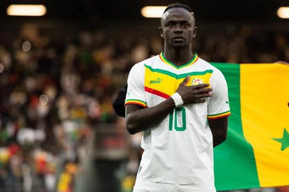 Sadio Mané. bandera de Senegal