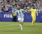Messi en el grito del 1 a 0 contra Argelia.