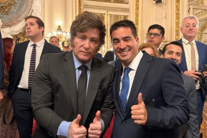 Javier Milei y Adrián Ravier