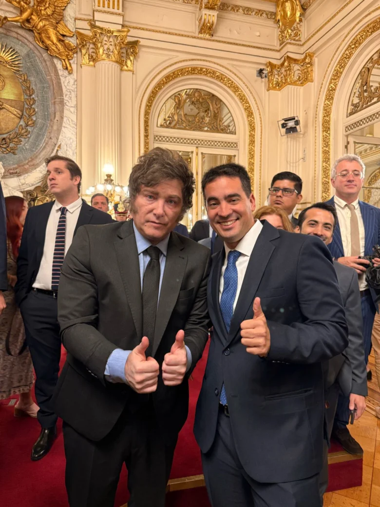Javier Milei y Adrián Ravier - X Adrián Ravier