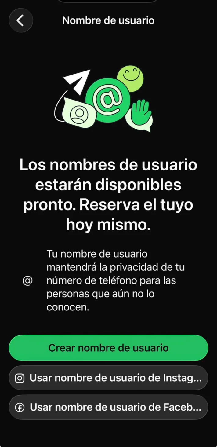 WhatsApp cambia para siempre: ya podés ocultar tu número y reservar tu nombre de usuario - E