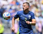 Edin Dzeko, bandera de Bosnia 