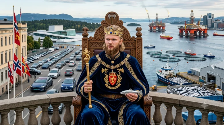 Erling Haaland y la complejidad económica noruega. - Imagen hecha con IA.